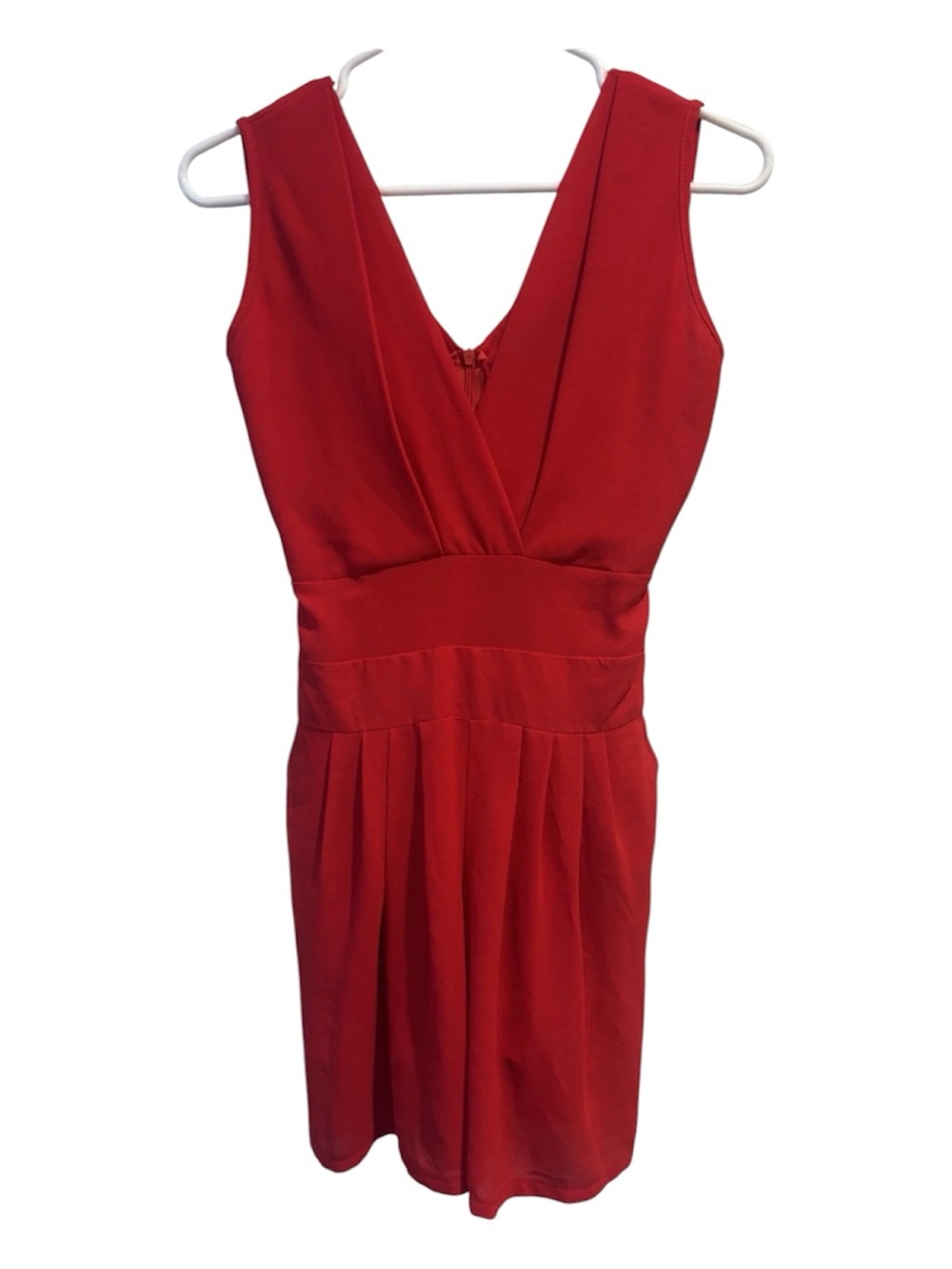 Burberry Red V-Neck Sleeveless Mini Romper